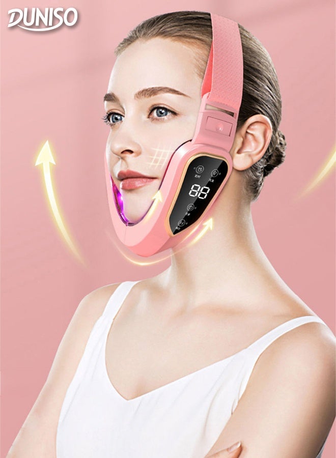 DUNISO V Face Beauty Device Face Shaping Massager Double Chin Reducer Machine 12 Intensity Levels Electric Double Chin Eliminator Smart Face Lift Device with Magnetic Massager - Image 1