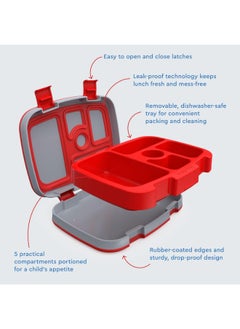 Kids Prints Leak Proof, 5 - Compartment Bento - Style Kids Lunch Boxideal Portion Sizes For Ages 3 To 7 Bpa - Free, Dishwasher Safe , Food - Safe Materials (Trucks) - pzsku/ZF3C36C6A5951CF64A2AFZ/45/_/1734417364/8e7fb18b-26e2-4e3d-893b-8c21e091dd3e