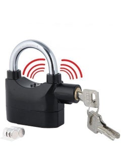 Urdhvamurti Urdhvamurti Anti Theft System Security Pad Lock with Smart Alarm Siren Motion Sensor Secure for Home Door Gate Cycle Shop Bike Office Standard Black  - Image 1