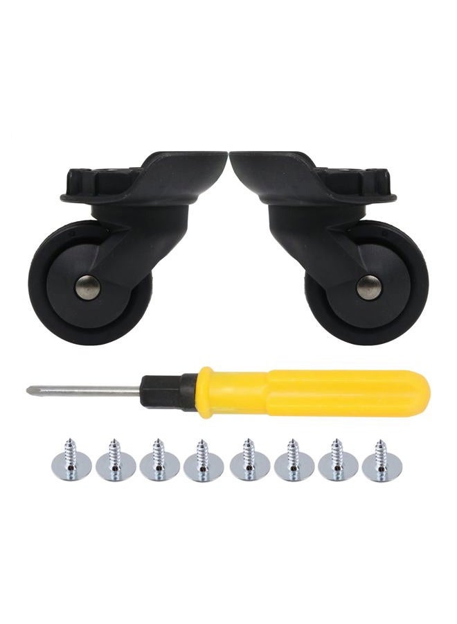bstinay 2 pcs W293# Swivel Castors Luggage Replacement Travel Suitcase Wheels Accessory - Image 1