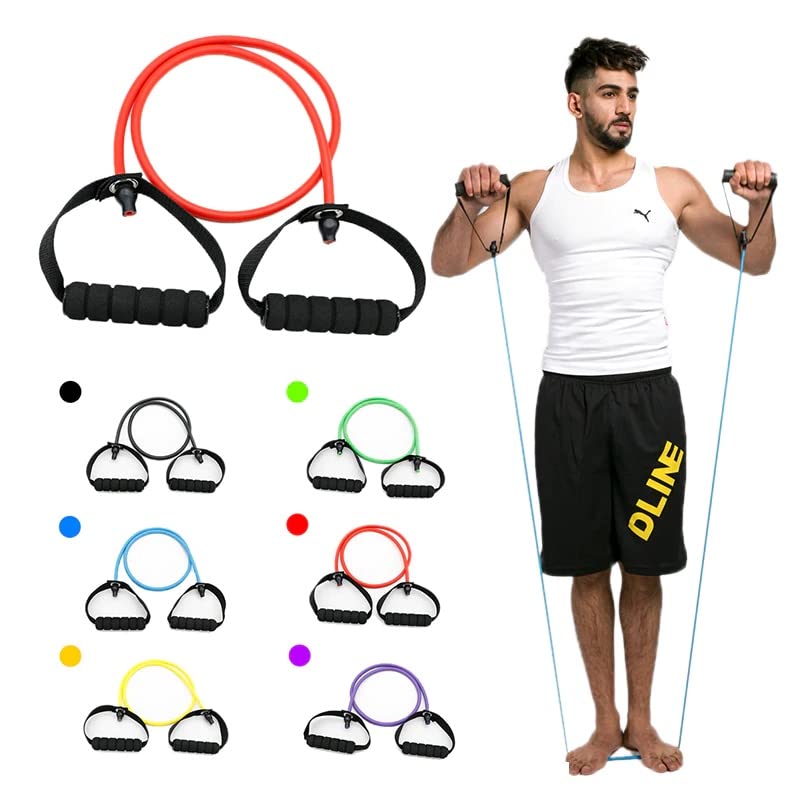 Aegon Resistance Band | Workout Band | Resistance Tube for Exercise | Pilates Latex Tube Expander | Strength Training Resistant Band for Men & Women | Stretching Bands Set Fitness Equipment 25 LBS - Image 2
