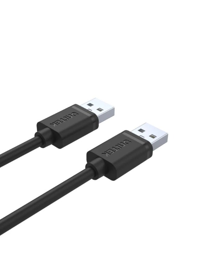 Unitek USB 2.0 to USB-A Data Cable – 1.5 Meter High-Speed USB-A Male to Male Connection, Supports 480Mbps Data Transfer, Durable and Flexible Design for Printers, External Drives, and USB Peripherals – Black - Image 2