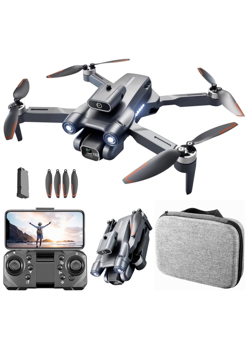 JAJEEK P12 Pro Foldable Drone with 4K Ultra HD & 1080P Dual Camera – FPV WiFi Streaming, Smart Altitude Hold, 360° Flips, One-Key Return, Headless Mode, Gesture & Voice Control, Beginner-Friendly - Image 1