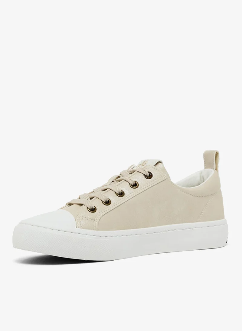 U.S. Polo Assn. BEIGE Women Low Top Comfort Sneakers for Women | Best Price UAE