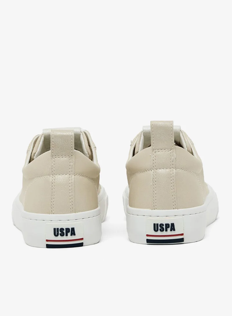 U.S. Polo Assn. BEIGE Women Low Top Comfort Sneakers for Women | Best Price UAE