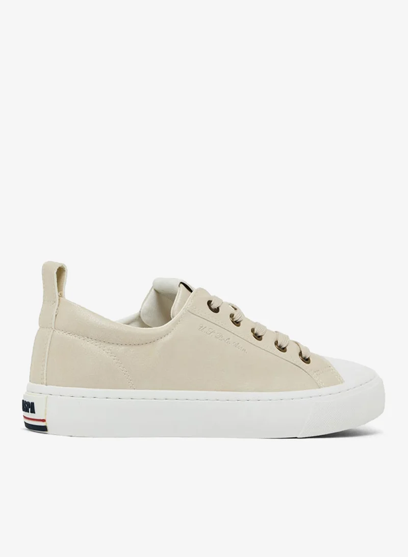 U.S. Polo Assn. BEIGE Women Low Top Comfort Sneakers for Women | Best Price UAE