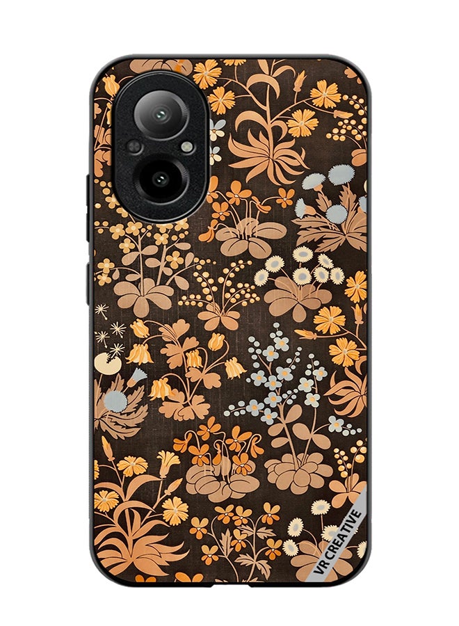 VR CREATIVE Protective Case Cover For Realme C67 4G Brownie Flower Design Multicolour - Image 1