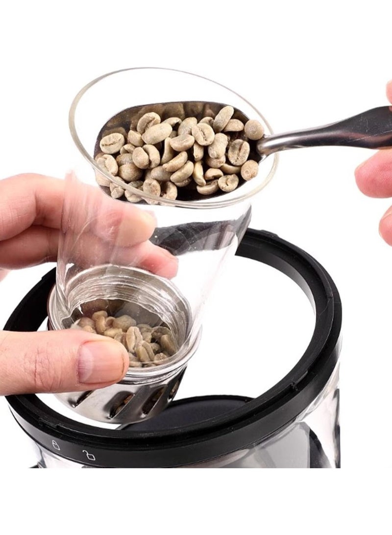 Dxmocos Automatic Coffee Bean Roaster for Home Use, Small Electric Hot Air Roaster with LCD Display, Adjustable Time and Easy-Clean Chaff Tray  - Image 2