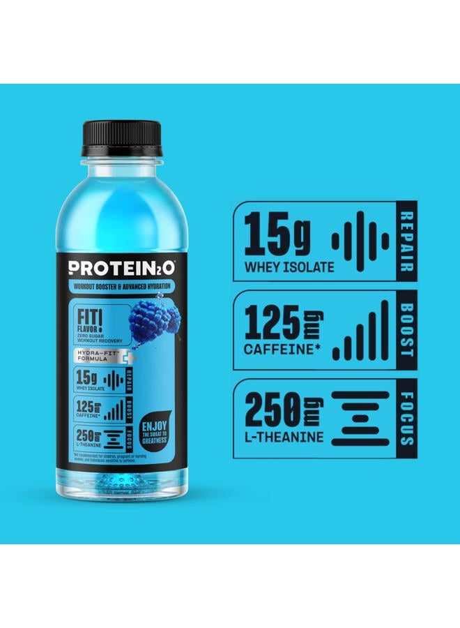 Protein2o 15g Whey Protein Infused Water Plus Energy, Blueberry Raspberry, 16.9 oz Bottle (Pack of 12) - Image 4