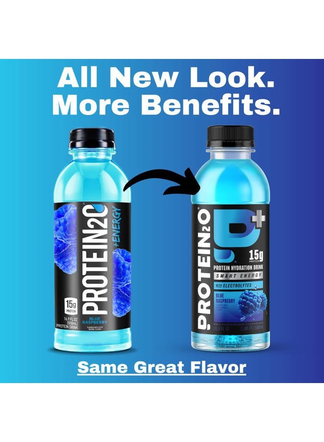 Protein2o 15g Whey Protein Infused Water Plus Energy, Blueberry Raspberry, 16.9 oz Bottle (Pack of 12) - Image 3