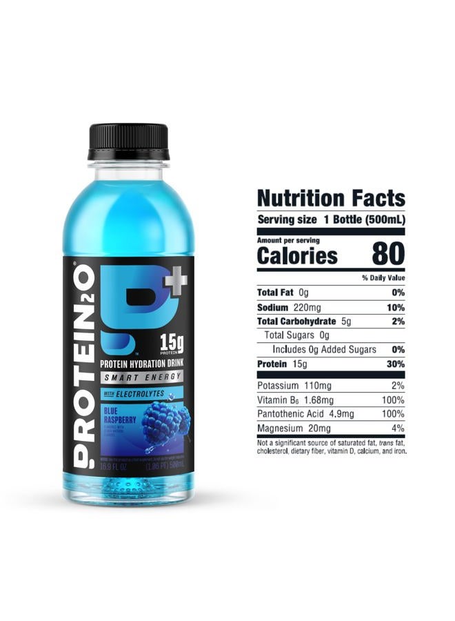 Protein2o 15g Whey Protein Infused Water Plus Energy, Blueberry Raspberry, 16.9 oz Bottle (Pack of 12) - Image 5