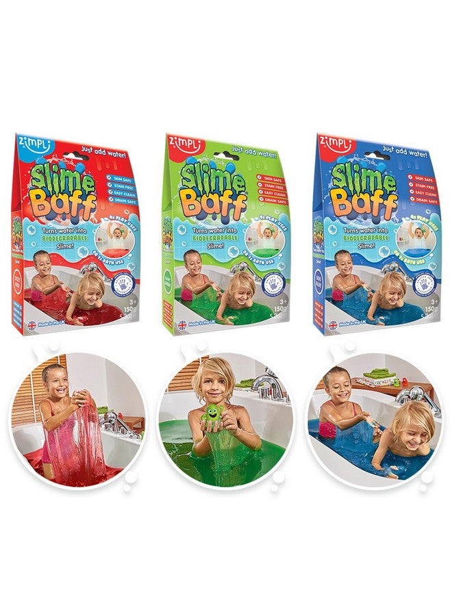 Zimpli Kids Aff Bundle From Zimpli Kids, Red, Green & Blue, Magically Turns Water Into Gooey, Colourful Slime, Slime Making Kit For Children, Birthday Present For Boys & Girls, Certified Biodegradable - Image 1