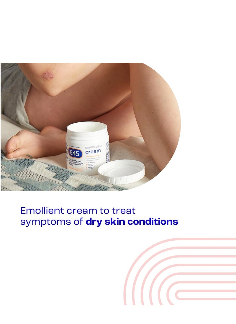 e45 - Dry Skin Conditions Dermatological, Eczema , sunburn, Itchy Skin Treatment Cream 2x350 g - Image 1