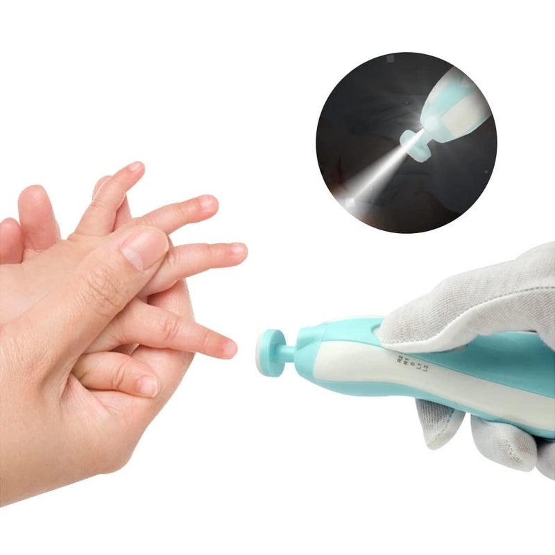 Whitecloud TRANSFORMING HOMES Electric Nail File Drill for Baby No Sharp Claws Hurt Manicure Pedicure Kit 6 in 1 Safety Cutter Trimmer for Toes 155X8X4CM Multicolor8115 - Image 3
