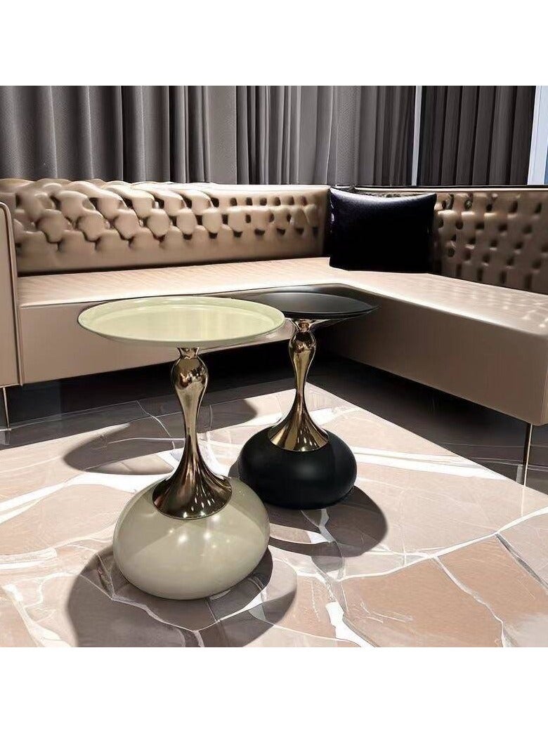 Beauenty Light Luxury Small Waist Sofa, Side Table, Living Room, Coffee Table, Home Creative, Modern, Simple, Circular Corner - Image 4