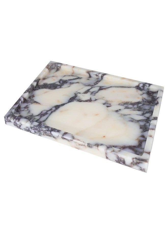 DUANYAN Real Luxurious Natural Marble Vanity Tray Genuine Marble/Stone Storage Tray for Home Decor Bathroom/Kitchen/Vanity/Dresser Non-Resin/Non-Ceramic - Image 1