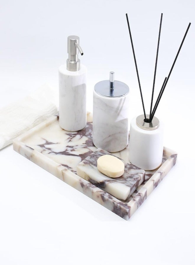 DUANYAN Real Luxurious Natural Marble Vanity Tray Genuine Marble/Stone Storage Tray for Home Decor Bathroom/Kitchen/Vanity/Dresser Non-Resin/Non-Ceramic - Image 5