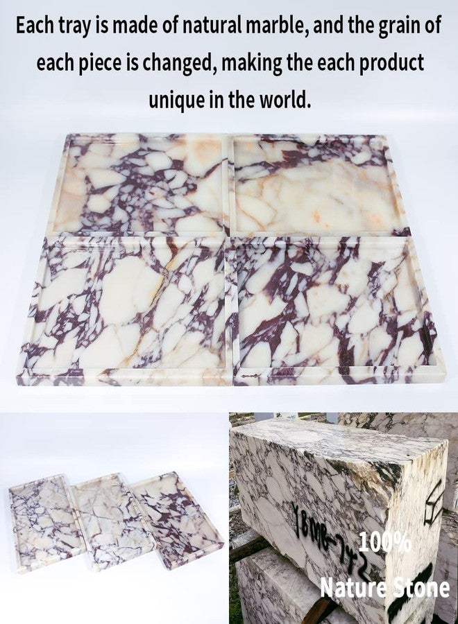 DUANYAN Real Luxurious Natural Marble Vanity Tray Genuine Marble/Stone Storage Tray for Home Decor Bathroom/Kitchen/Vanity/Dresser Non-Resin/Non-Ceramic - Image 3