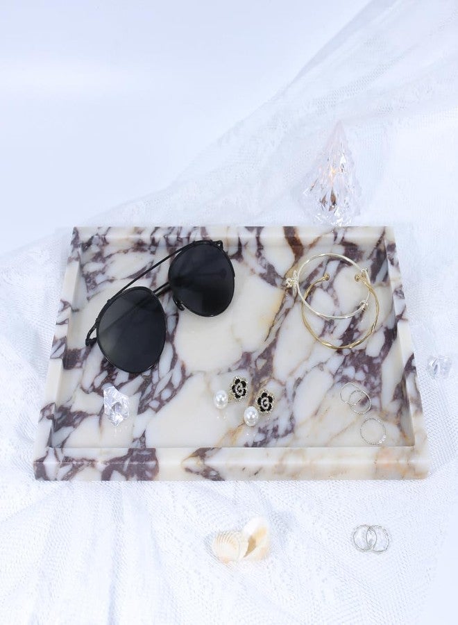 DUANYAN Real Luxurious Natural Marble Vanity Tray Genuine Marble/Stone Storage Tray for Home Decor Bathroom/Kitchen/Vanity/Dresser Non-Resin/Non-Ceramic - Image 4