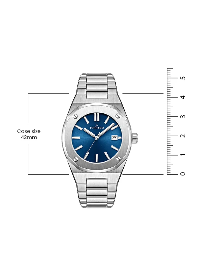 TORNADO Men's Steel Analog Watch T23003-SBSN - 42x51.5  mm