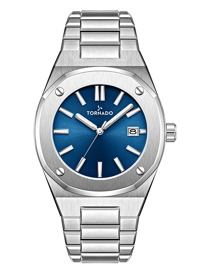 تورنيدو Men's Steel Analog Watch T23003-SBSN - 42x51.5  mm
