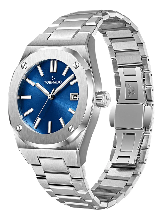 تورنيدو Men's Steel Analog Watch T23003-SBSN - 42x51.5  mm