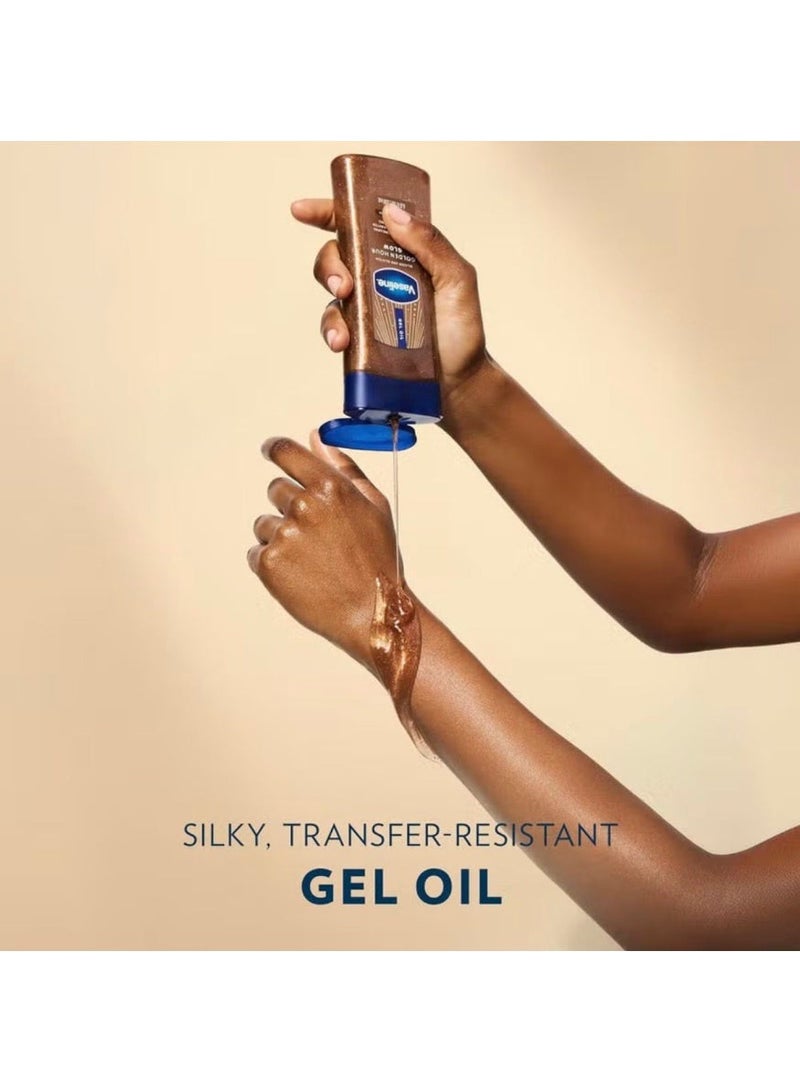 Vaseline Glazed & Glisten Golden Hour Body Gel Oil 200ml | Vanilla Cocoa Glow | Shimmering Body Oil | With Ultra-Hydrating Lipids & 100% Pure Cocoa Butter - Image 2