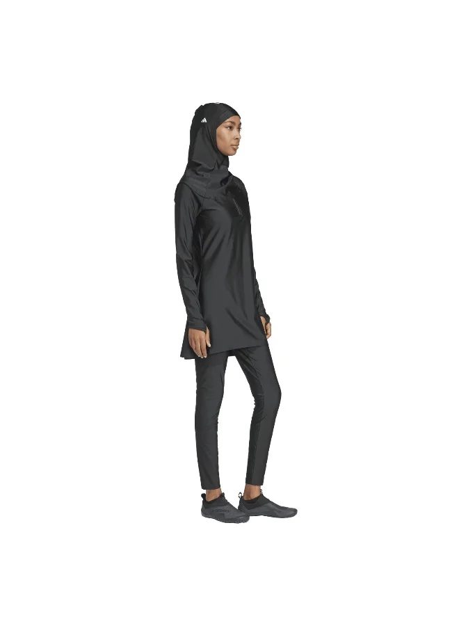 adidas حجاب سباحة 3S للنساء - أسود