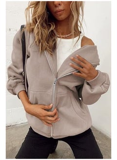 NIBEMINENT Women's Cute Hoodies Girls Fall Jackets Oversized Sweatshirts Casual Drawstring Zipper Hoodies with Pockets  - Image 5