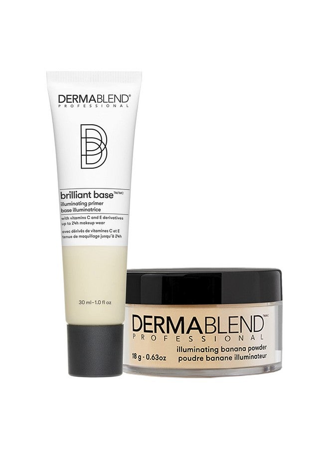 Dermablend Brilliant Base Illuminating Primer Face Makeup, Formulated with Niacinamide, Shea Butter, and Glycerin, Enriched with Vitamin C and E Derivatives, Provides Long Lasting Radiance, 1 Fl Oz