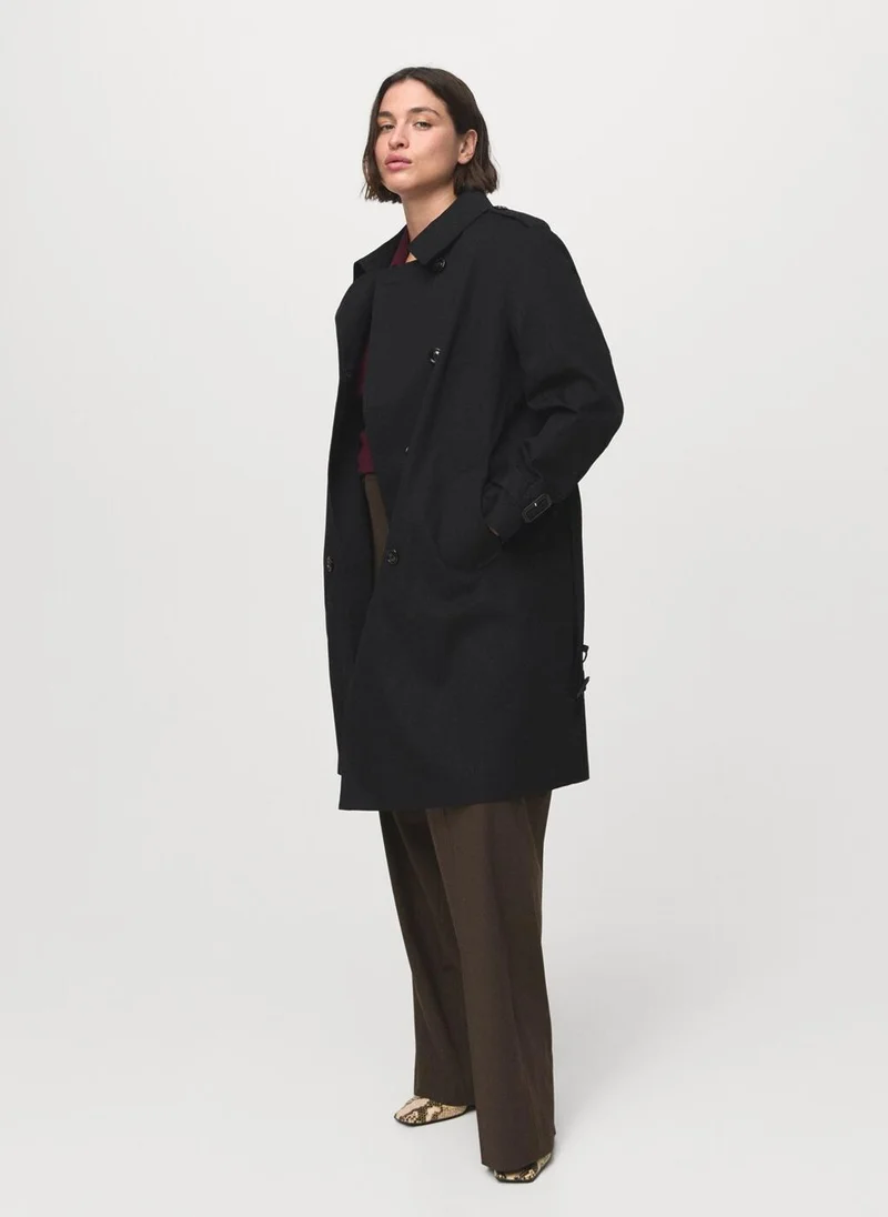MANGO Classic trench coat with belt