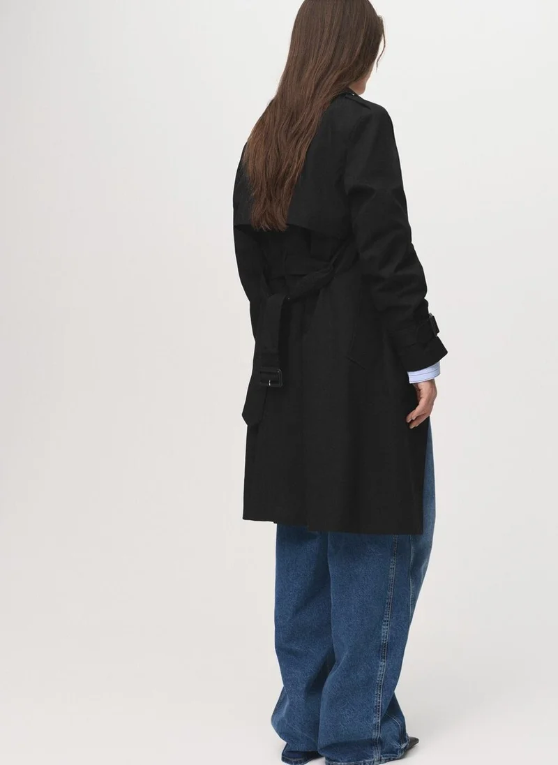 MANGO Classic trench coat with belt