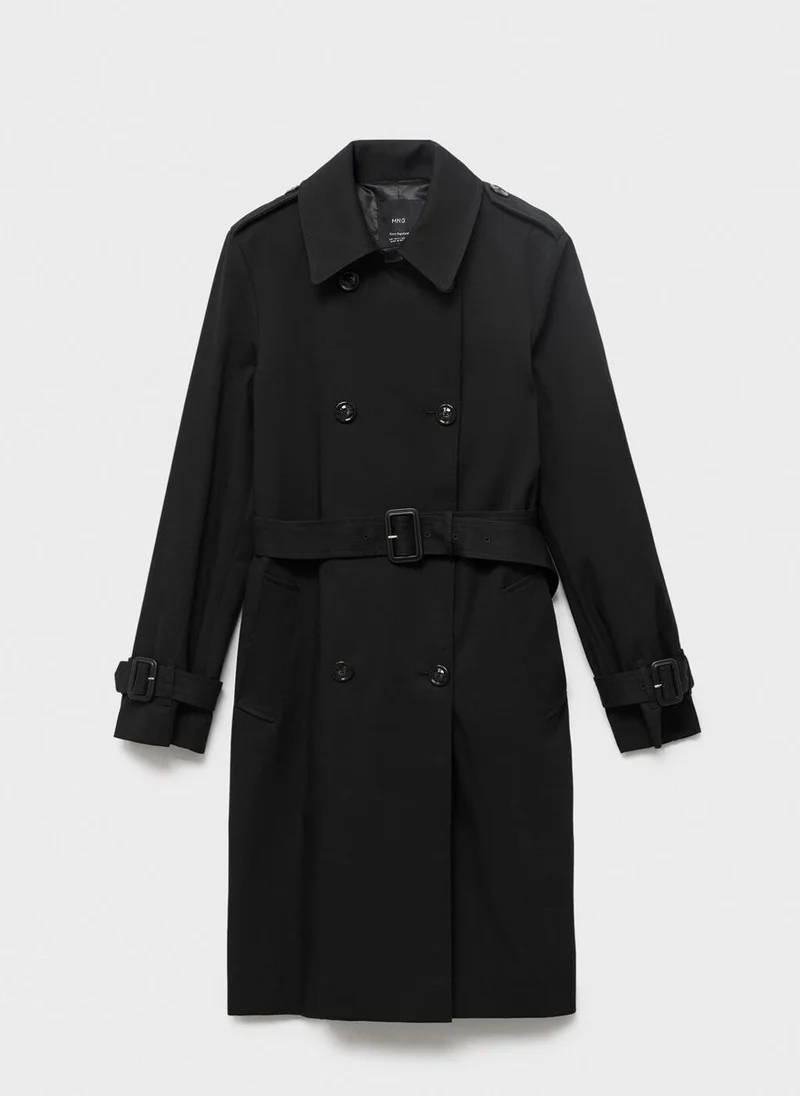MANGO Classic trench coat with belt