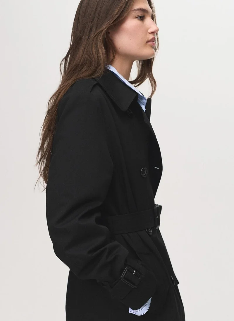 MANGO Classic trench coat with belt