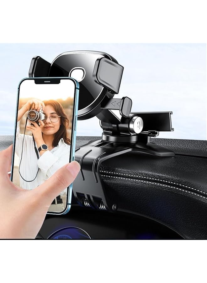 S-TOP Car Phone Mount Holder, Adjustable Universal Windshield Dashboard Car Mount with Secure Grip, Fits Android Devices 4 to 7 Inches for Navigation and Hands-Free Calls - Image 2