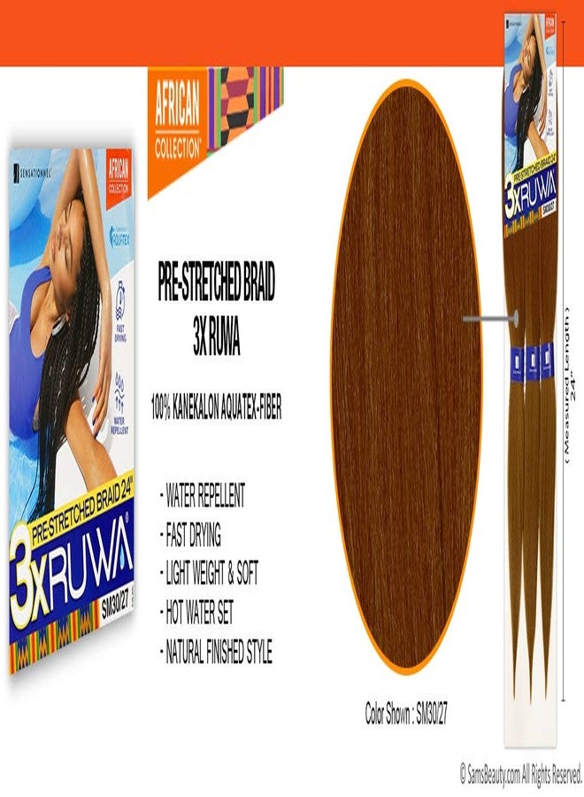 x-pression Sensationnel Synthetic Hair Braids XPRESSION 3X Ruwa Pre-Stretched Braid 24" (3 Packs, NPINK) - Image 5