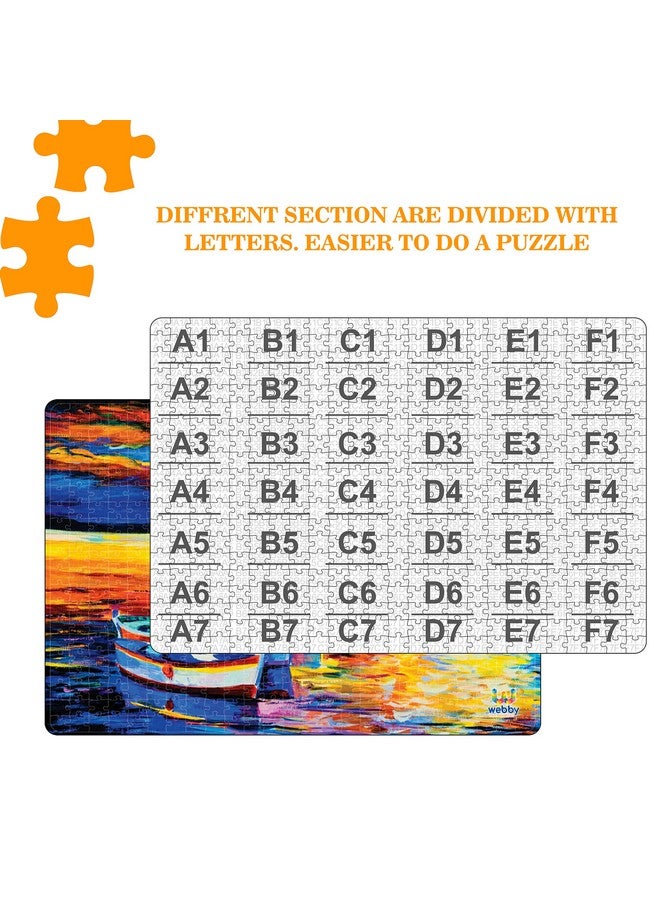 ويبي أحجية الصور المقطوعة الخشبية من ويبي كيدز، لوحة منظر طبيعي لغروب الشمس، ٥٠٠ قطعة - Image 3