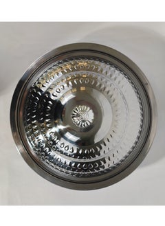 HTH Multipurpose Use Water Drop Pattern Stainless Steel Round Serving Tray with Dome Lid Hotel Buffet Plate Restaurant Tableware Banquet Food Plate 30/35/40/45/50/55 cm  - Image 3