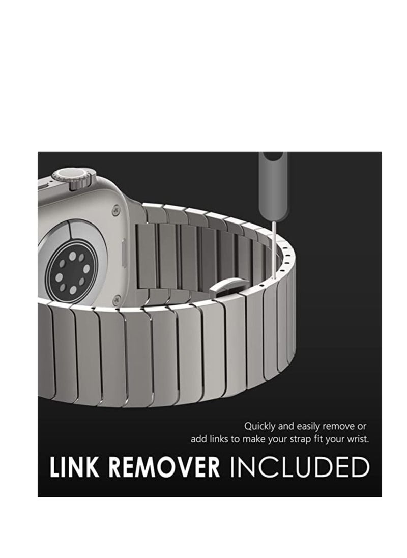 S-Color - Replacement Band For Apple Watch Series 1/2/3/4/5/6/7/8 ultra SE 42/44/45/49 mm Silver - Image 1