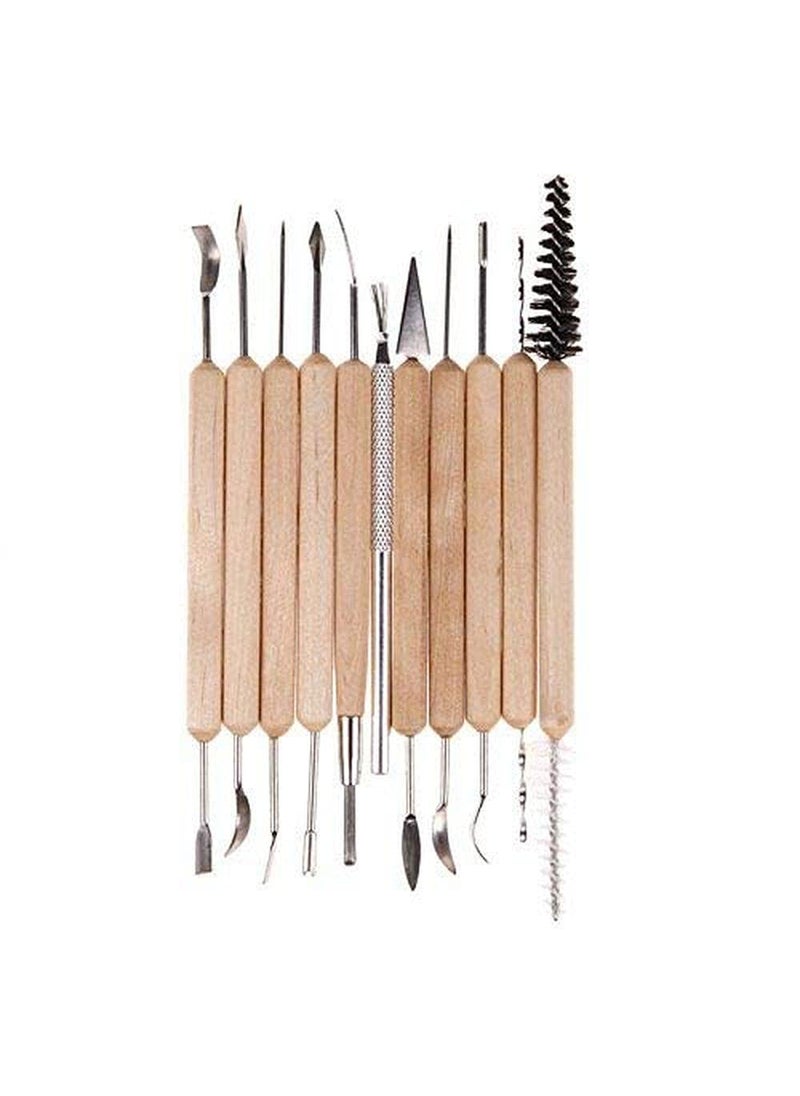 DIY Crafts Diy Crafts 11060 6503 Pottery Clay Sculpture Carving Tool Set for Paint Multicolor 11 Piece  - Image 1