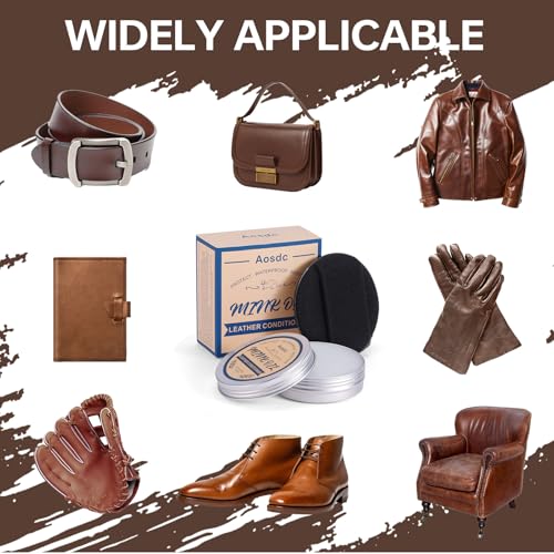 Aosdc Mink Oil Leather Conditioner and Cleaner 352 oz Premium Waterproof Formula for Leather Cowboy BootsNatural Waterproof Soften and Restore Shoes Jackets Hats Baseball Gloves Saddles - Image 3
