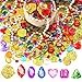 MARFOREVER Pool Toys Pirate Treasure Gems and Gold Coins 246 Pcs Fake Coins Plastic Gems Jewels Playset for Summer Sand Beach Bath Toys Halloween Pirate Adventure Party Favors Decorations - Image 2