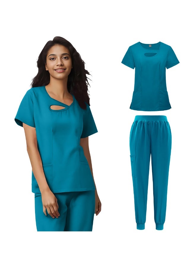 NIBEMINENT Design Nurse Uniform Set of Sweatshirts Clothes for Medical Women Beauty Salon Uniform Woman  Scrubs Uniforms Sets - Image 1