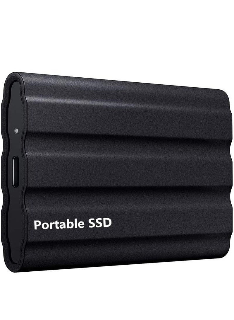 External Hard Drive, External Portable SSD, Computer Hard Drives, Ultra Slim USB 3.1 Type-C with USB-A, Easy to Carry Black - Image 1