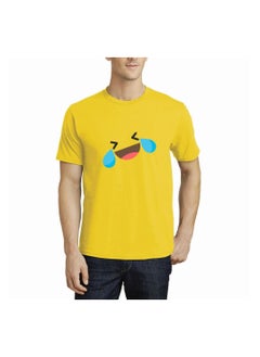 PRINTSHOP4ME Adult Yellow Smiley Face T-Shirt Unisex Round Neck Short Sleeve Cotton T-Shirt-Soft And Comfortable Tshirt  - Image 5