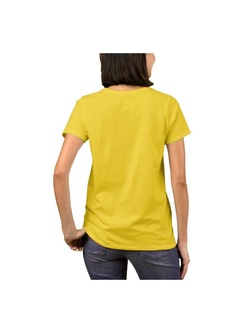 PRINTSHOP4ME - Adult Yellow Smiley Face T-Shirt Unisex Round Neck Short Sleeve Cotton T-Shirt-Soft And Comfortable Tshirt - Image 1
