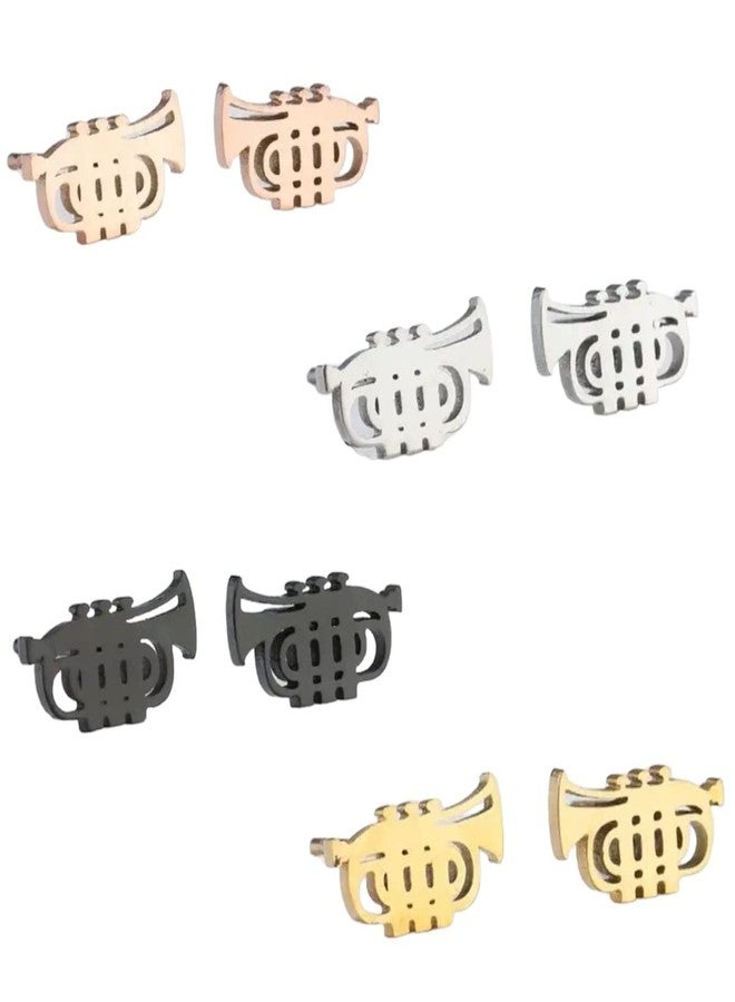 Mall of Style Trumpet Earrings for Women - Saxophone Earrings - French Horn (The Trumpet) - Image 1