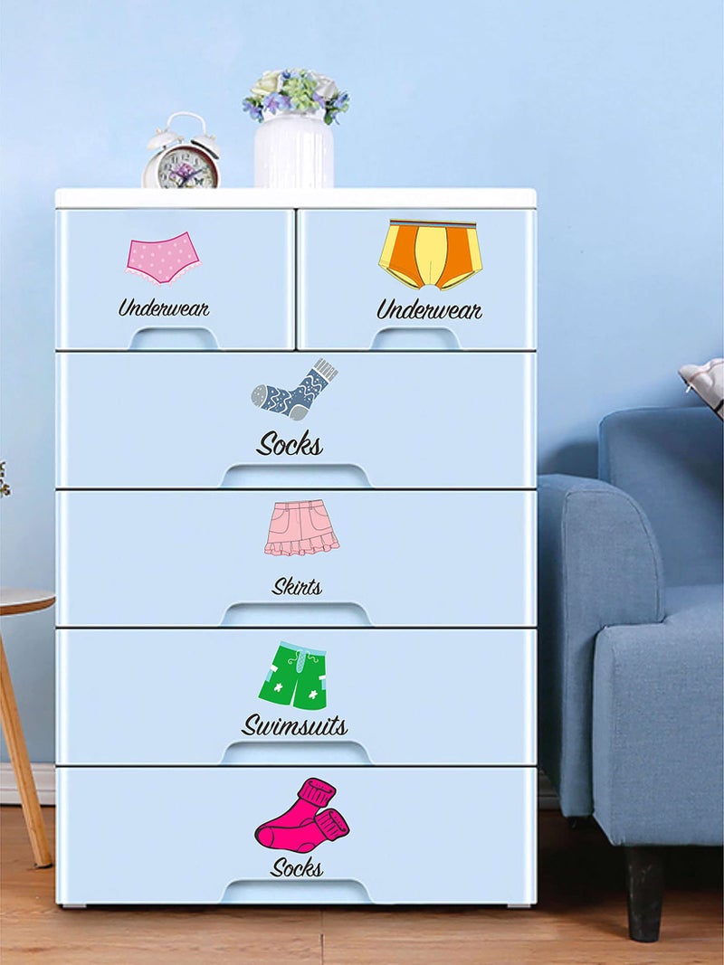 Easma Dresser Clothing Decal Boy Clothes Labels Girl Dresser Labels Girl Decals for Bedroom Wardrobe Stickers Removable Peel and Stick Decals Drawer Organizing Stickers - Image 5