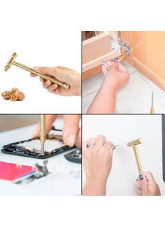 Shreekunj Impex Shreekunj Impex 6 in 1 micro mini multifunction copper hammer mini hammer hathodi with 4 diffrent screwdriver inbulit usefull for repair gadget watch mobile AntiRust Copper Hammer  - Image 5