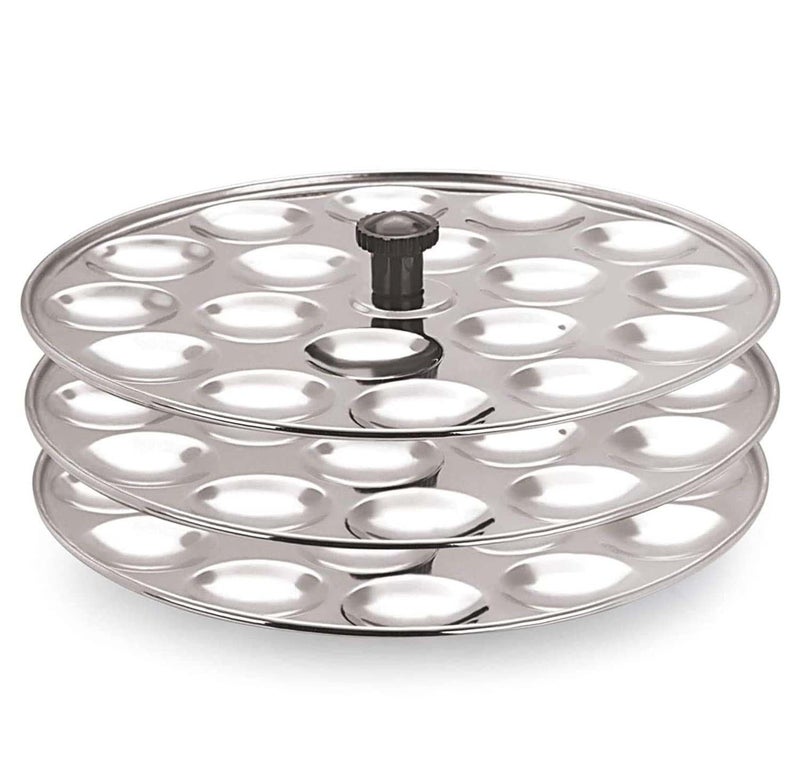 AADHIK Idli Plate 54 Mini Idli 3 Plate Set Non Stick Idly Plates Premium Idli Maker Fits in All Idli Makers Cookers - Image 1